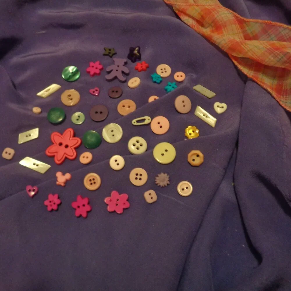 RETRO BUTTONS & BOWS LOT buttons bows